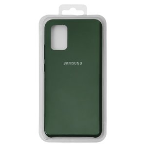 Чохол для Samsung A025F DS Galaxy A02s, чорний, зелений, Original Soft Case, силікон, dark green 63 
