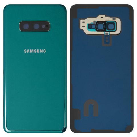 Задняя панель корпуса для Samsung G970 Galaxy S10e, зеленая, со стеклом камеры
