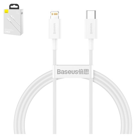USB кабель Baseus Superior, USB тип C, Lightning, 100 см, 20 Вт, білий, #CATLYS A02