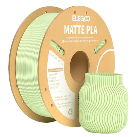 Філамент ELEGOO PLA MATTE, м'ятно зелений mint green , 1 кг