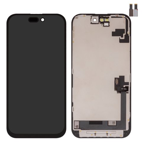 Дисплей для iPhone 16, чорний, з рамкою, Copy, TFT , ZY, LTPS FHD
