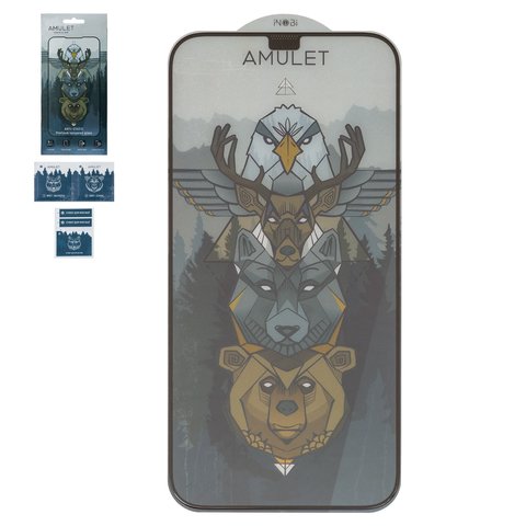 Защитное стекло iNobi Amulet для Apple iPhone 12, iPhone 12 Pro, Full Glue, Anti Static, черный