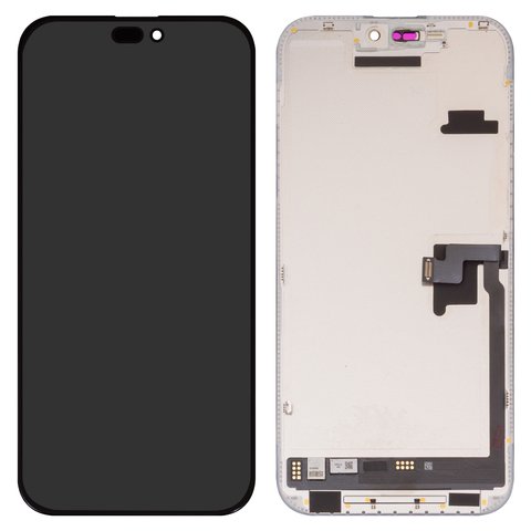 Дисплей Wextom для iPhone 16 Pro Max, черный, с рамкой, High Copy, без ошибки, OLED  soft, Diagnosable, 120Hz