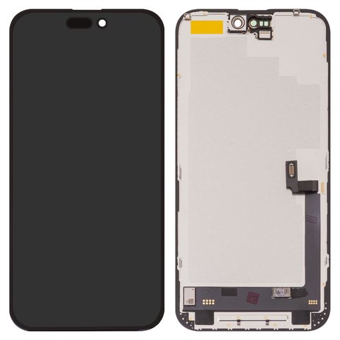 Дисплей для iPhone 16 Plus, чорний, з рамкою, High Copy, без помилки, OLED  soft diagnosable, DD OLED