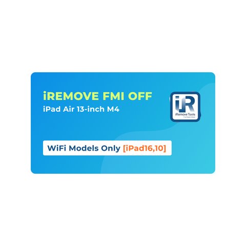 iRemove FMI OFF iPad Air 13 inch M4 лише WiFi моделі [iPad16,10]