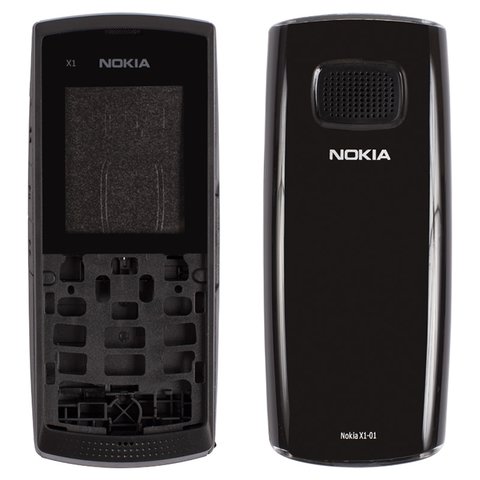 Housing compatible with Nokia X1 01, High Copy, black 