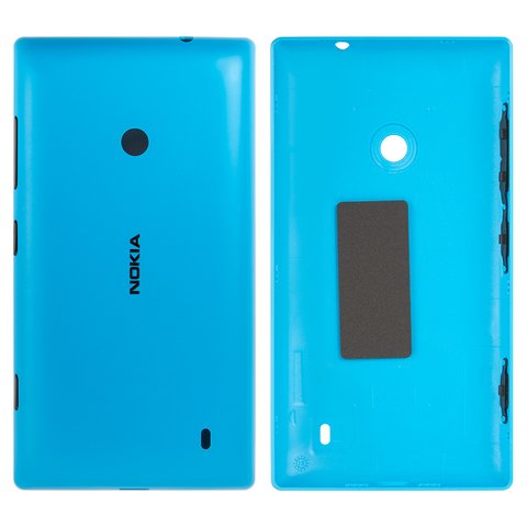 Housing Back Cover compatible with Nokia 520 Lumia, 525 Lumia, dark blue, with side button 