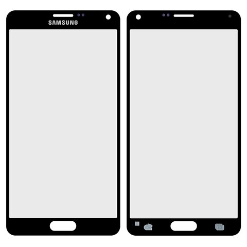 Стекло корпуса для Samsung N910H Galaxy Note 4, черное