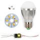 Juego de piezas para armar lámpara LED regulable SQ-Q01 5730 3 W (luz blanca cálida, E27)