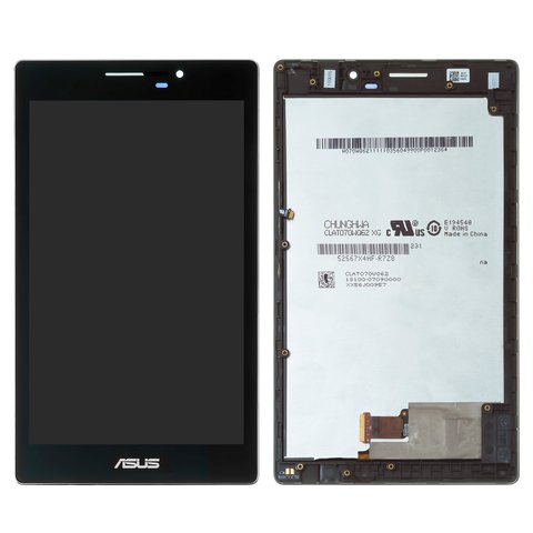 Дисплей для Asus ZenPad 7.0 Z370C, черный, с рамкой, #TV070WXM TU1