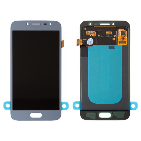 Pantalla LCD puede usarse con Samsung J250 Galaxy J2 2018 , J250 Galaxy J2 Pro 2018 , azul claro, sin marco, Original PRC , original glass