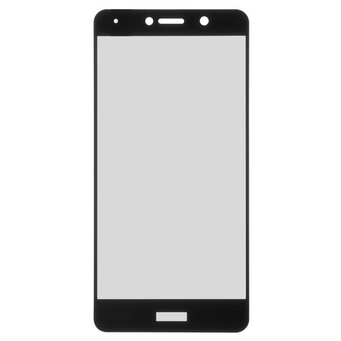 Tempered Glass Screen Protector All Spares compatible with Huawei Nova Lite+, Y7 2017 , Full Screen, black, This glass covers the screen completely. 