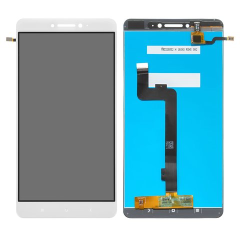 LCD compatible with Xiaomi Mi Max, white, original change glass  , glued touchscreen 