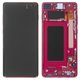 LCD compatible with Samsung G975 Galaxy S10 Plus, (red, with frame, Original, service pack) #GH82-18849H/GH82-18834H