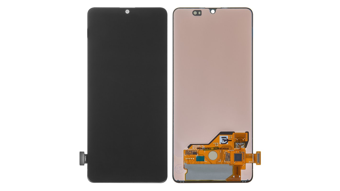 Дисплей для Samsung A415 Galaxy A41, черный, без рамки, Оригинал  (переклеено стекло) - All Spares