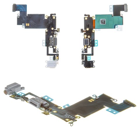 Cable flex puede usarse con iPhone 6S Plus, del conector de carga, del conector de auriculares, negro, con micrófono, con componentes, HC