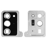 Camera Lens compatible with Samsung N985F Galaxy Note 20 Ultra, (white, with frames, mystic white)