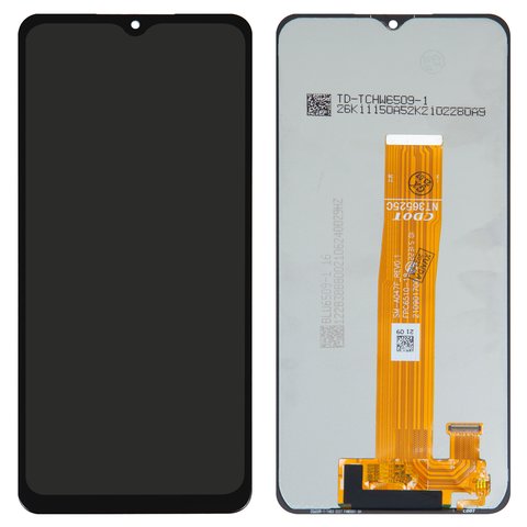LCD compatible with Samsung A047 Galaxy A04s, black, without frame, original change glass  , A047F_REV0.1 