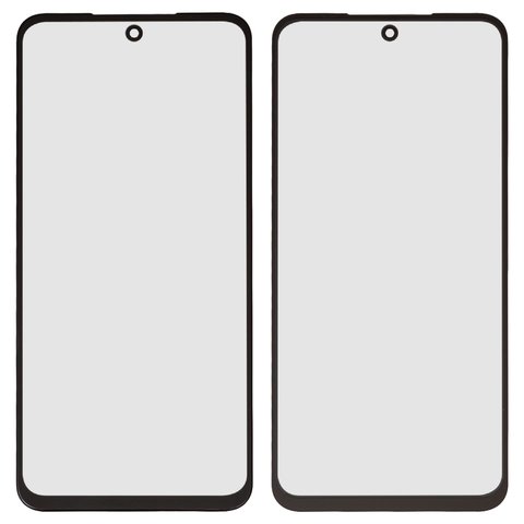 Housing Glass compatible with Xiaomi Redmi 10 2021 , Redmi 10 2022 , with OCA film, black 