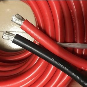 Wire In Silicone Insulation 2AWG, 50 mm², 1 m, red, UL3135 