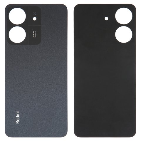 Housing Back Cover compatible with Xiaomi Redmi 13C, black, midnight black 
