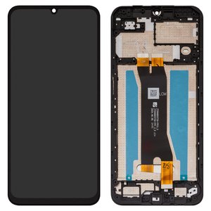 Pantalla LCD puede usarse con ZTE Blade A35, Blade A55, negro, con marco, Original PRC , JTD068037X0 FPCA_A, FPC T67PTS13V3F, LM5C4180F0 B1