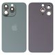 Housing Back Cover compatible with iPhone 13 Pro, (green, with camera lens, alpine Green, small hole)