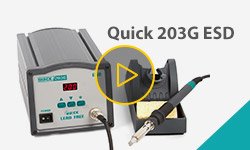 Видеообзор индукционной паяльной станции для бессвинцовой пайки Quick 203G ESD