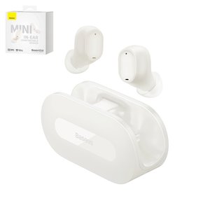 Гарнитура Baseus Bowie EZ10, беспроводная, белая, с зарядным кейсом, #A00054300226 Z1