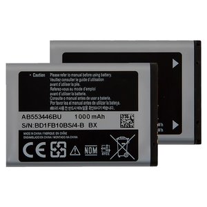 Battery AB553446BU compatible with Samsung C5212, Li ion, 3.7 V, 1000 mAh, Original PRC  