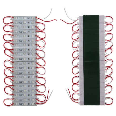 LED Strip Module 20 pcs. SMD 5050 3 LEDs, red, adhesive, 1200 lm, 12 V, IP65 