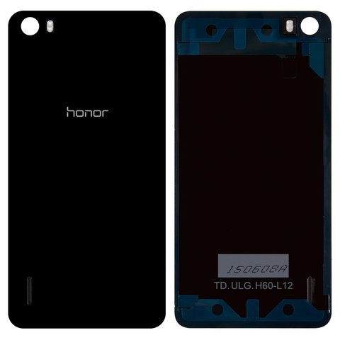 Housing Back Cover compatible with Huawei Honor 6 H60 L02, black, plastic 