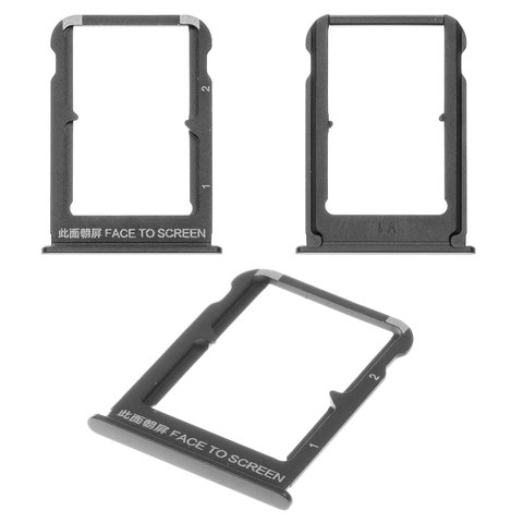 SIM Card Holder compatible with Xiaomi Mi Mix 3, black, M1810E5A 