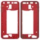 Housing Middle Part compatible with Samsung J610 Galaxy J6+, (red, with side button)