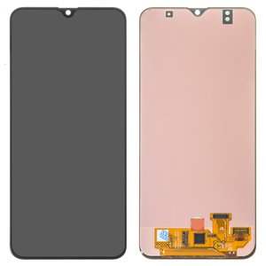 Дисплей для Samsung A307 Galaxy A30s, черный, без рамки, Оригинал переклеено стекло 