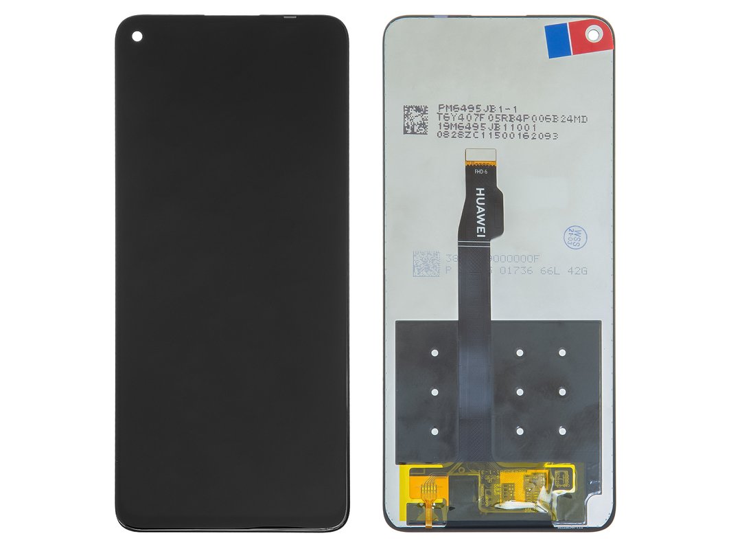 LCD compatible with Huawei P40 Lite, (black, (version 5G