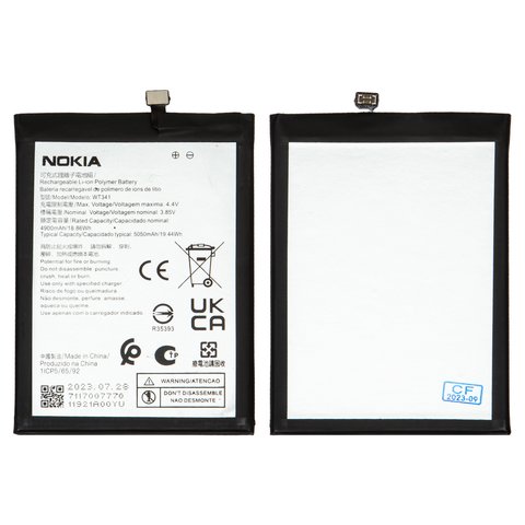 Battery WT341 compatible with Nokia G11, G21, Li Polymer, 3.85 V, 5050 mAh, Original PRC