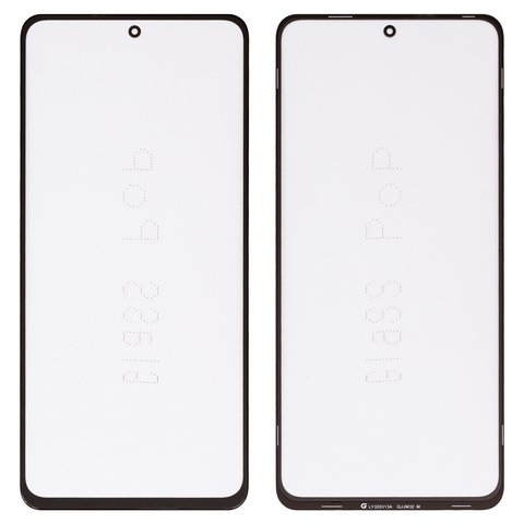 Housing Glass G+OCA PRO compatible with Xiaomi Mi 10T Lite, Poco X3, Poco X3 NFC, Redmi Note 9 Pro 5G, with OCA film, black 
