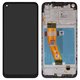 LCD compatible with Samsung A115 Galaxy A11, M115 Galaxy M11, (black, with frame, FLYCDI)