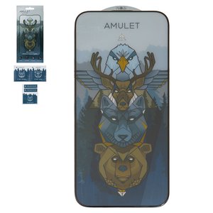 Tempered Glass Screen Protector iNobi Amulet compatible with Apple iPhone 16 Pro Max, Full Glue, Anti Static, black 