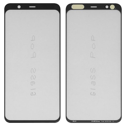 Housing Glass G+OCA PRO compatible with Google Pixel 4 XL, with OCA film, black 