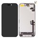 LCD compatible with iPhone 16, (black, with frame, HC, without IC, (AMOLED), DD-OLED soft)