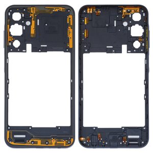 Housing Middle Part compatible with Samsung A256 Galaxy A25, black 