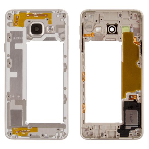 Parte media de carcasa puede usarse con Samsung A310F Galaxy A3 2016 , A310M Galaxy A3 2016 , A310N Galaxy A3 2016 , A310Y Galaxy A3 2016 , dorada