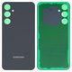 Panel trasero de carcasa puede usarse con Samsung S711 Galaxy S23 FE, gris, con vidrio de cámara, graphite