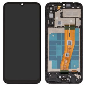 Pantalla LCD puede usarse con Samsung A042 Galaxy A04e, negro, con marco, original vidrio reemplazado 