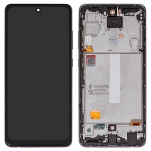 Pantalla LCD puede usarse con Samsung A525 Galaxy A52, A526 Galaxy A52 5G, negro, con marco, FLYCDI, TFT 