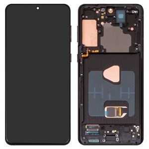 Pantalla LCD puede usarse con Samsung G996 Galaxy S21 Plus 5G, negro, con marco, original vidrio reemplazado 