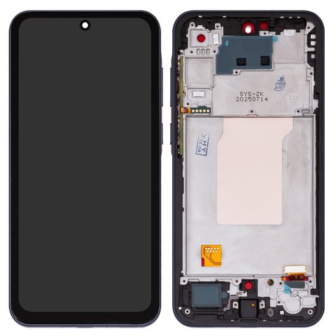 Pantalla LCD puede usarse con Samsung A356 Galaxy A35 5G, azul, con marco, Copy, TFT 