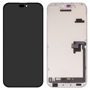 Pantalla LCD Wextom puede usarse con iPhone 16 Pro Max, negro, con marco, HC, sin error, OLED  soft, Diagnosable, 120Hz